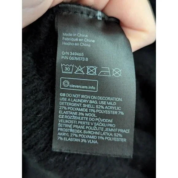 H&M Jeweled Pullover Sweater Wool Blend Women's Size XL - Picture 5 of 5